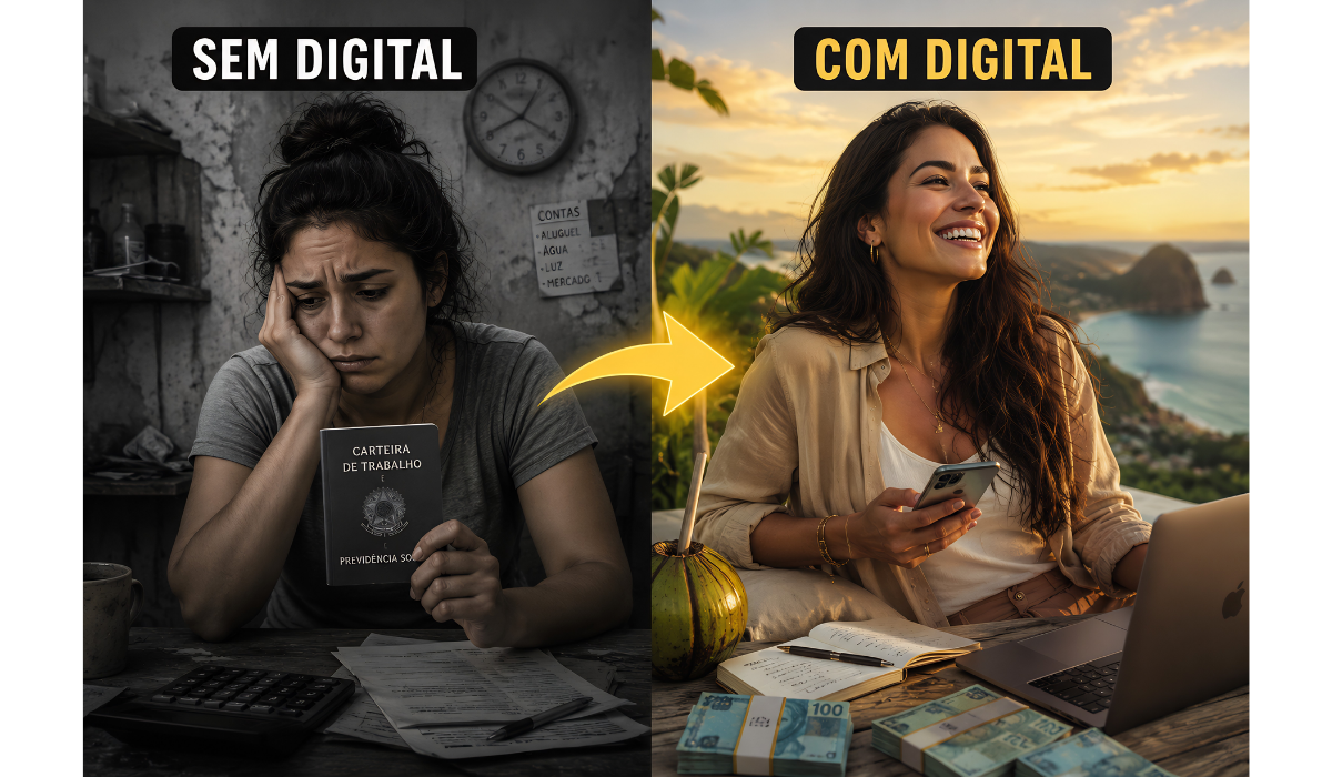 Antes e depois — Sem Digital vs Com Digital